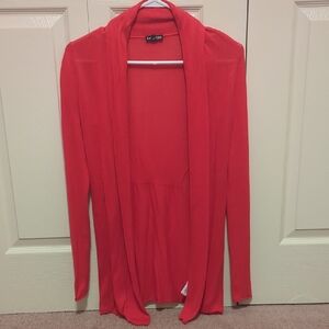 Express Red Open Front Cardigan